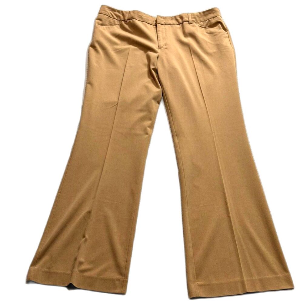 Mossimo Stretch Camel Tan Flare Leg Trousers
